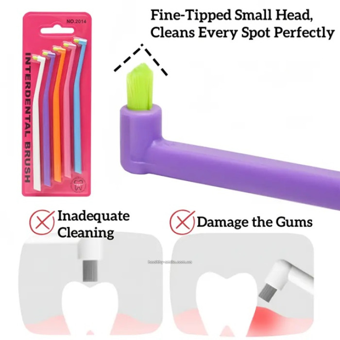 Set of monofilament toothbrushes, soft, 5 pcs